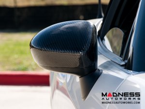 FIAT 124 Mirror Covers - Carbon Fiber - Feroce